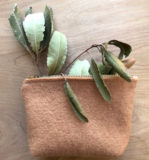 California Holly-Dyed Zipper Pouch