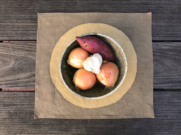 Chestnut-dyed Table Linen, 13" x 12"